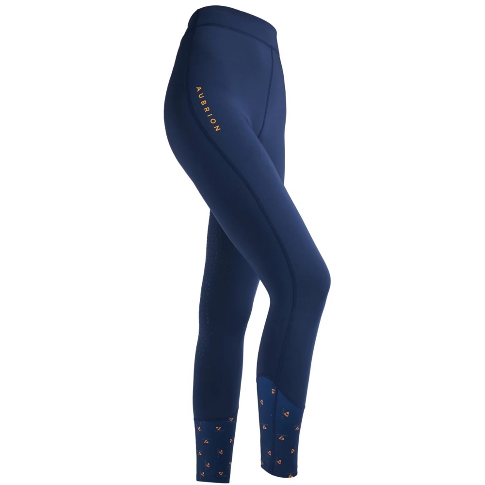 Aubrion Kids Navy Blue Ice Grip Riding Tights